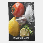 Frischer Bio gesunder Feinschmecker Geschirrtuch (Vertikal)