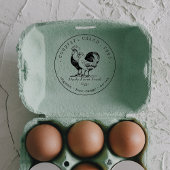 Frischer Bio Karton Eier Karton Familienbetrieb Gummistempel