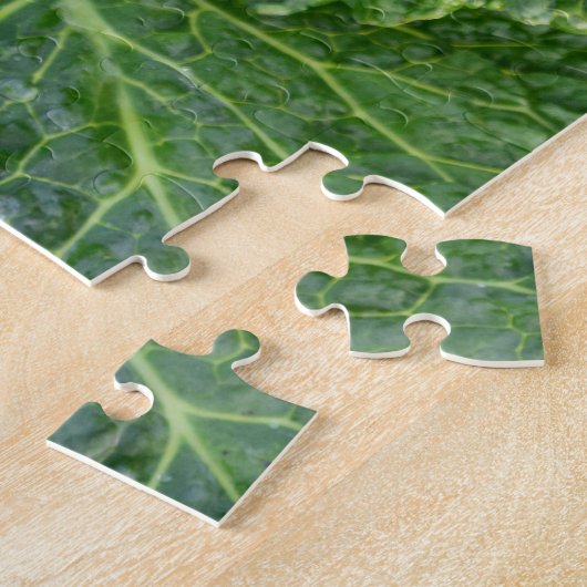 Frischer Bio Kohlkopf Puzzle (Seite)