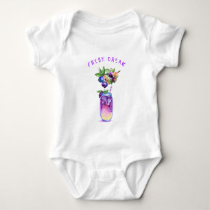 Frischer Blueberry Drink Baby Bodysuit - Benutzerd Strampler