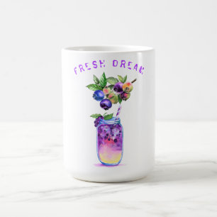 Frischer Blueberry Drink Design Coffee Tasse