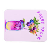 Frischer Blueberry Drink Magnet - Benutzerdefinier (Horizontal)