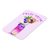 Frischer Blueberry Drink Magnet - Benutzerdefinier (Linke Seite)