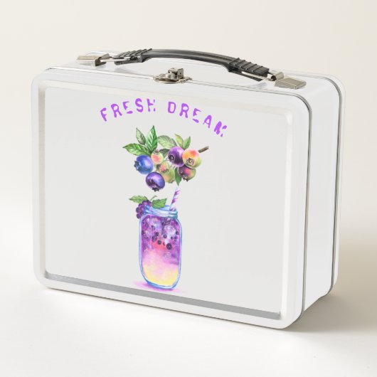 Frischer Blueberry Drink Metal Lunch Box Custom Te (Vorderseite)