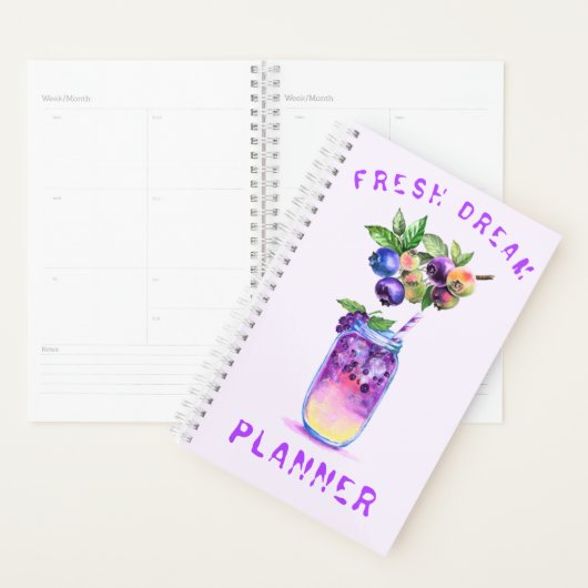 Frischer Blueberry Drink Planner - Benutzerdefinie Planer (Anzeige)
