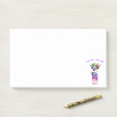Frischer Blueberry Drink Post-it®-Hinweis Post-it Klebezettel (Auf Schreibtisch)