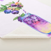 Frischer Blueberry Drink Sherpa Blanket Custom Tex Sherpadecke (3/4)