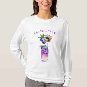 Frischer Blueberry Drink T - Shirt - Benutzerdefin