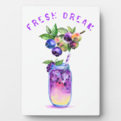 Frischer Blueberry Juice Cool Drink - Sommercockta Fotoplatte (Vorderseite)