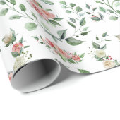Frischer Blush PInk Bloom Wedding Geschenkpapier (Rolleneckpunkt)