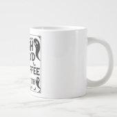 Frischer Boo'd-Kaffee serviert mit Schrei und Zuck Jumbo-Tasse (Rechts)