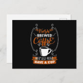 Frischer Brei-Kaffee Postkarte (Vorne/Hinten)