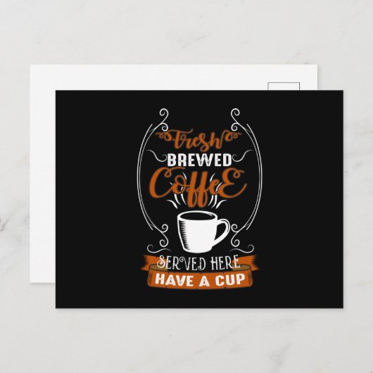 Frischer Brei-Kaffee Postkarte (Vorne/Hinten)