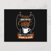 Frischer Brei-Kaffee Postkarte (Vorderseite)