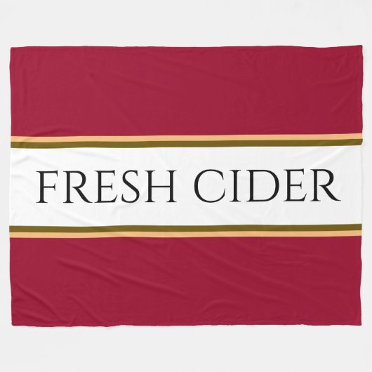 FRISCHER CIDER farbenfrohe Apple Red White Stripes Fleecedecke (Vorderseite (Horizontal))