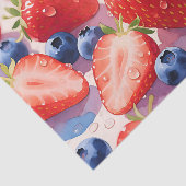 Frischer Erdbeer Blaubeer-Schwall Seidenpapier (Ausschnitt)