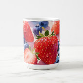 Frischer Erdbeer Blaubeer Sprudel Kaffeetasse (Mittel)