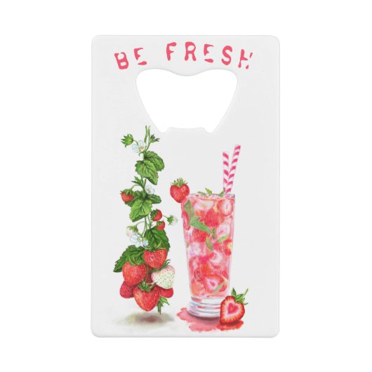 Frischer Erdbeeren Getränk Flaschenöffner - Eigene (Vorderseite)