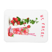Frischer Erdbeersaft Cooler Drink - Sommerfrüchte Magnet (Horizontal)