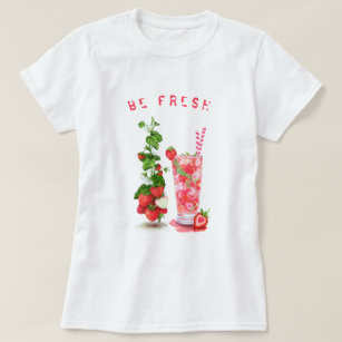 Frischer Erdbeersaft Cooler Drink - Sommerfrüchte T-Shirt