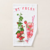 Frischer Erdbeertrunk Badehandtücher - Eigener Tex Badhandtuch Set (Handtuch)