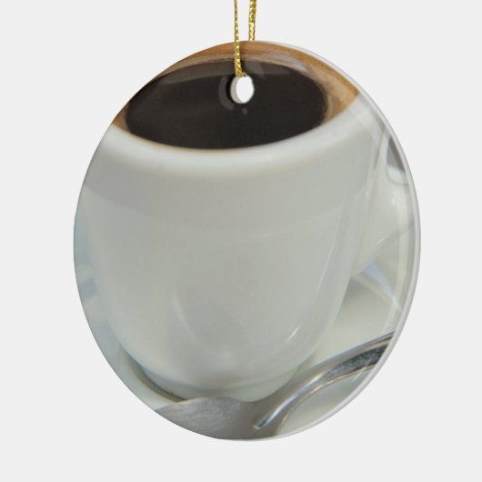 Frischer Espresso Keramik Ornament (Links)