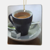 Frischer Espresso Keramikornament (Links)
