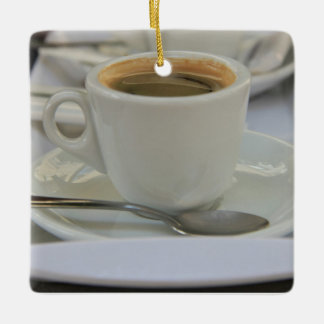 Frischer Espresso Keramikornament