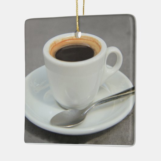 Frischer Espresso Keramikornament (Links)
