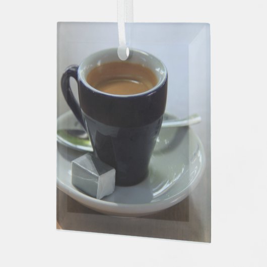 Frischer Espresso Ornament Aus Glas (Vorderseite links)