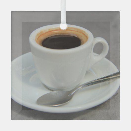 Frischer Espresso Ornament Aus Glas (Vorderseite)