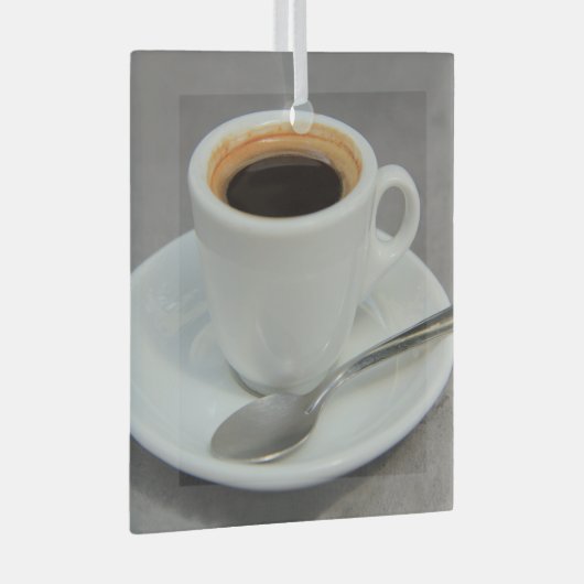 Frischer Espresso Ornament Aus Glas (Vorderseite Rechts)