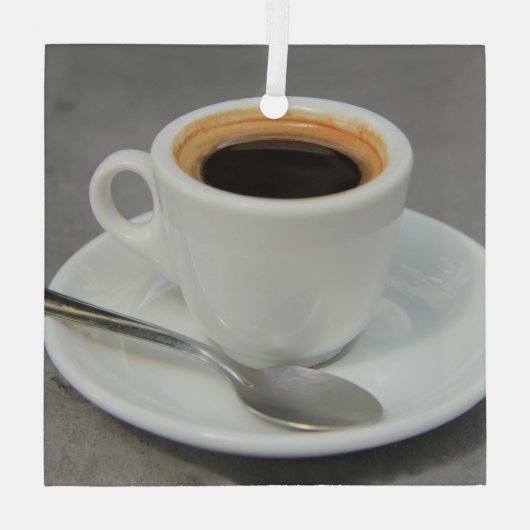 Frischer Espresso Ornament Aus Glas (Rückseite)
