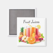 Frischer Fruchtsaft Magnet (Vorderseite/Rückseite)