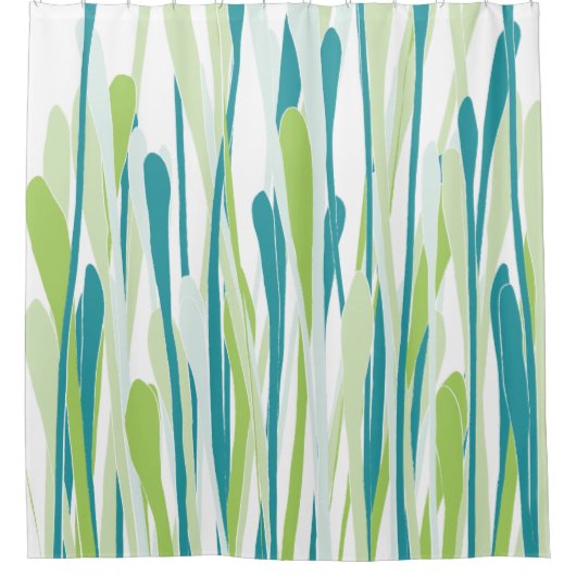 Frischer Gras-Duschvorhang in den weichen Duschvorhang (Vorderseite)