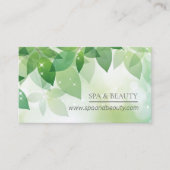 Frischer grüner Blätter-Schein-Wellness-Center u. Visitenkarte (Vorderseite)