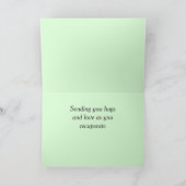 Frischer grüner Hund und Ermutigung erhalten gute  Karte (Innenseite)