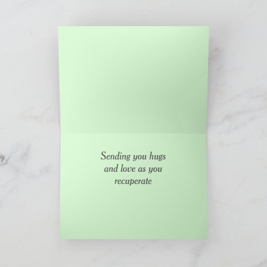 Frischer grüner Hund und Ermutigung erhalten gute  Karte (Innenseite)