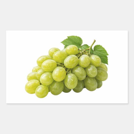 Frischer grüner Traubenaufkleber mit Blättern Rechteckiger Aufkleber (Vorderseite)