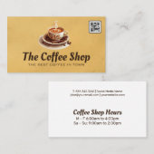 Frischer Kaffee-Cup und Saucer Visitenkarte (Vorne/Hinten)