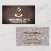 Frischer Kaffee-Cup Visitenkarte (Vorne/Hinten)