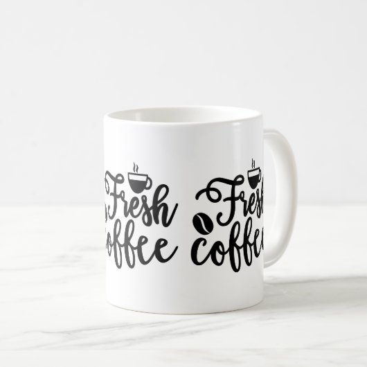 Frischer Kaffee Kaffeetasse (VorderseiteRechts)