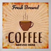 Frischer Kaffee Poster (Vorne)