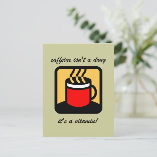 Frischer Kaffee Postkarte (Stehend Vorderseite)