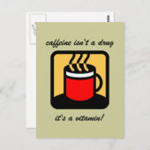 Frischer Kaffee Postkarte (Vorne/Hinten)