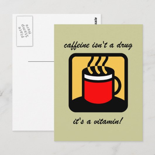 Frischer Kaffee Postkarte (Vorne/Hinten)