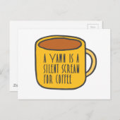 Frischer Kaffee Postkarte (Vorne/Hinten)