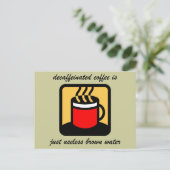 Frischer Kaffee Postkarte (Stehend Vorderseite)