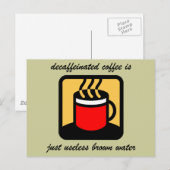 Frischer Kaffee Postkarte (Vorne/Hinten)