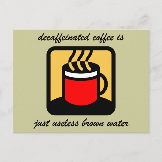 Frischer Kaffee Postkarte (Vorderseite)